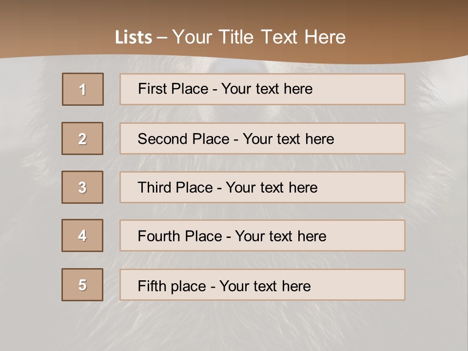 A Brown Bear Standing In Front Of A Mountain PowerPoint Template