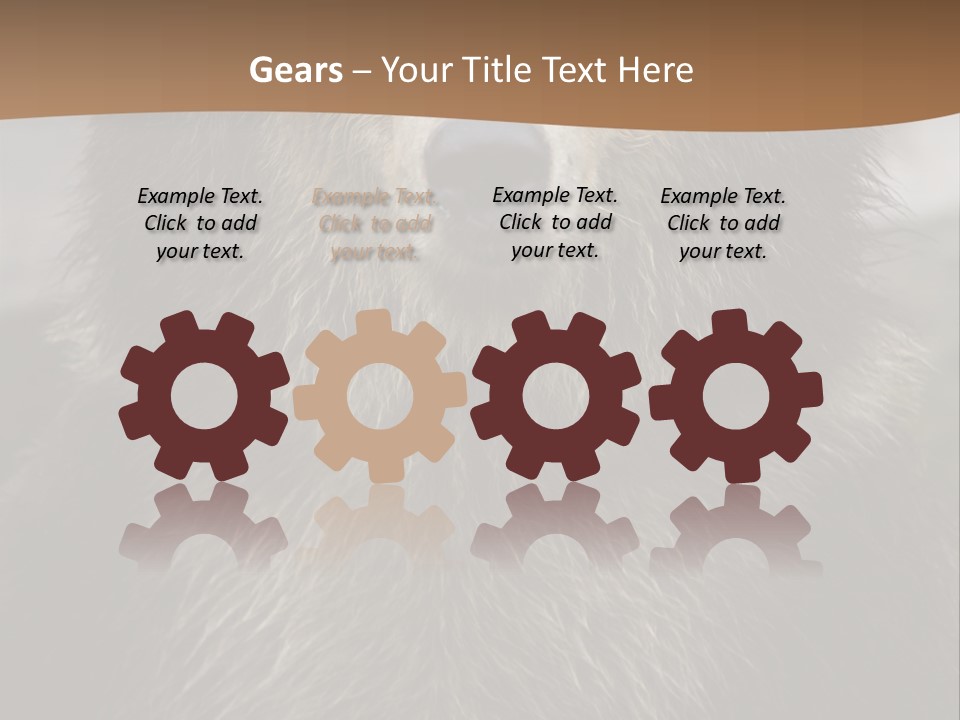 A Brown Bear Standing In Front Of A Mountain PowerPoint Template