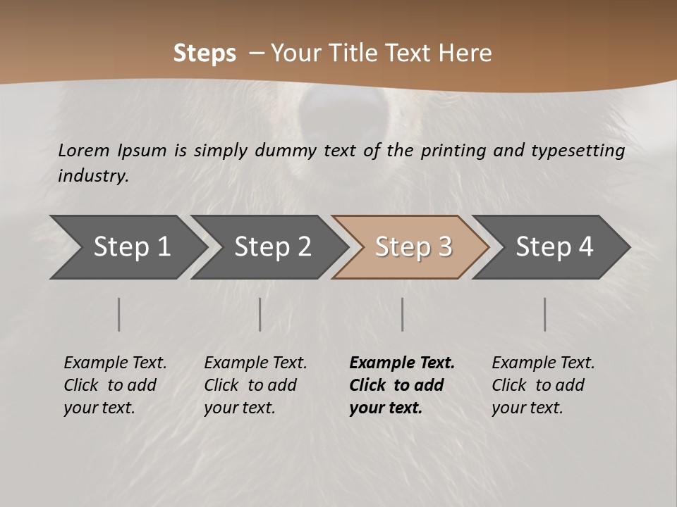 A Brown Bear Standing In Front Of A Mountain PowerPoint Template