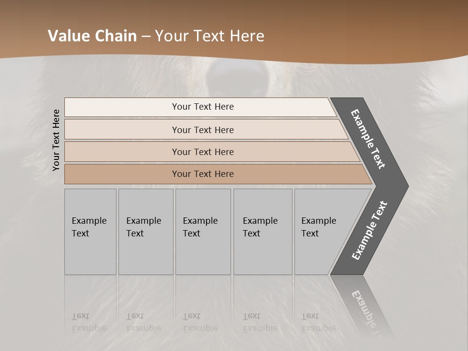 A Brown Bear Standing In Front Of A Mountain PowerPoint Template