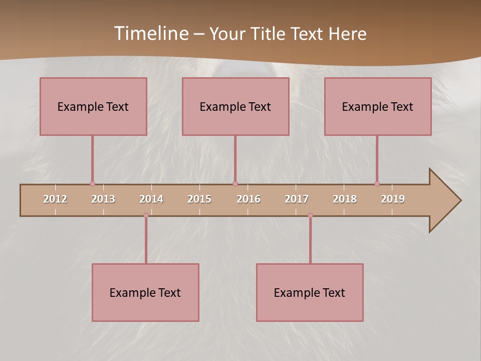 A Brown Bear Standing In Front Of A Mountain PowerPoint Template