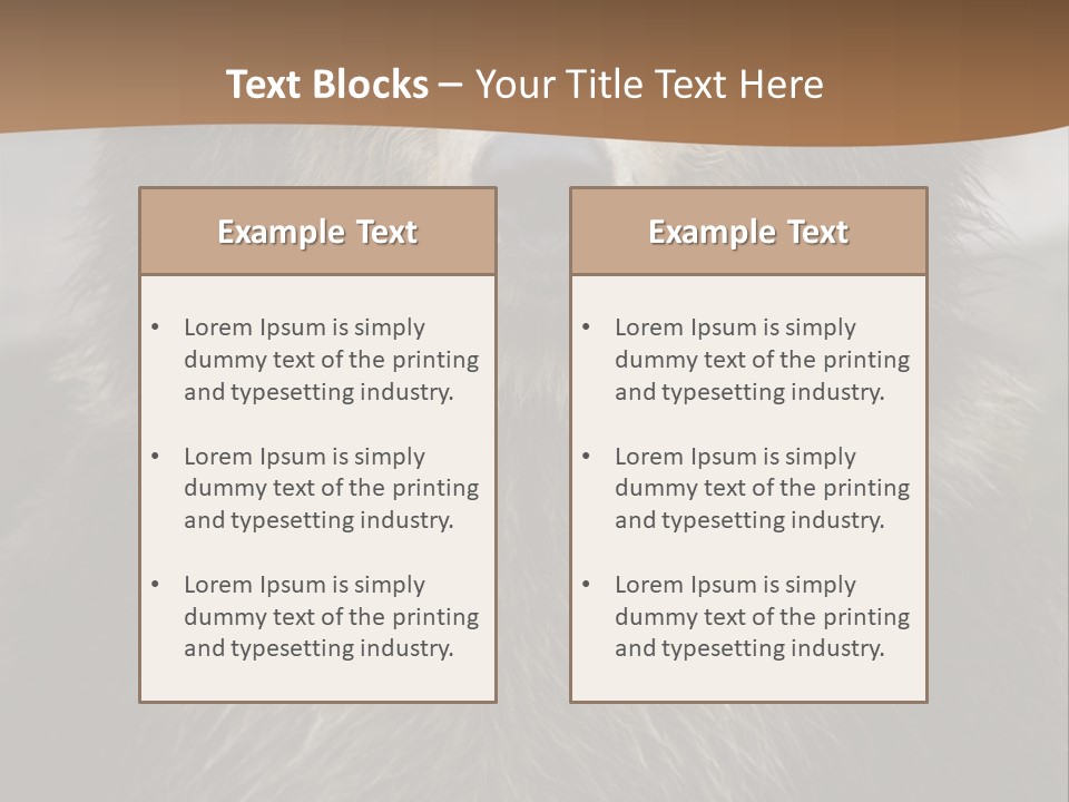 A Brown Bear Standing In Front Of A Mountain PowerPoint Template