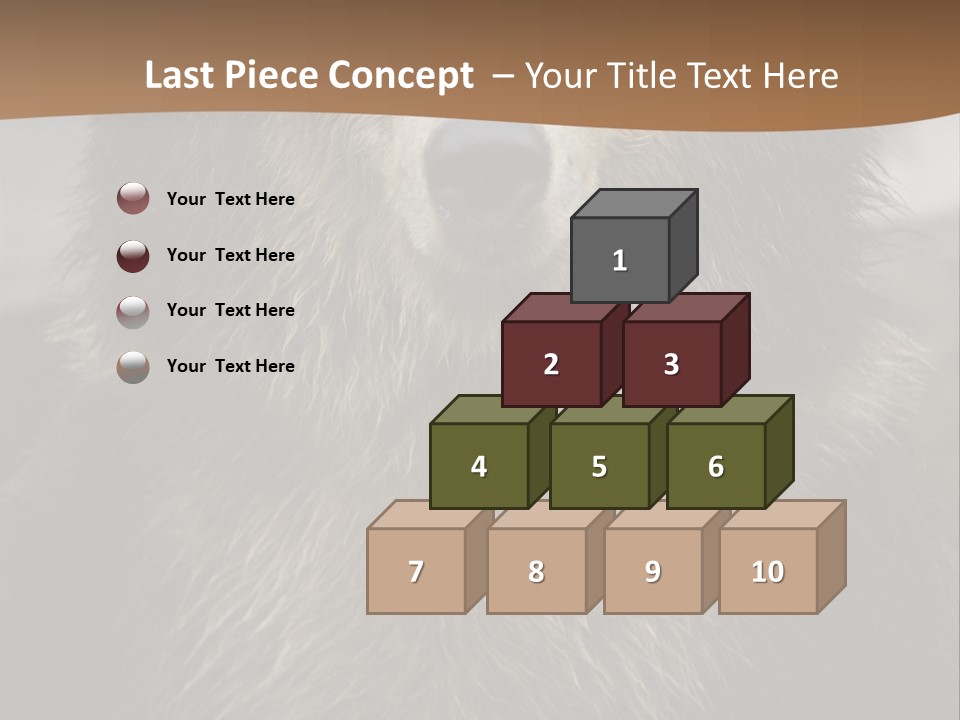 A Brown Bear Standing In Front Of A Mountain PowerPoint Template