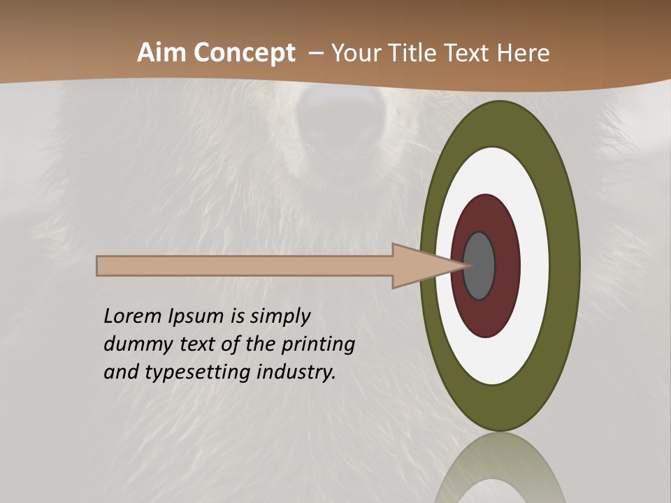 A Brown Bear Standing In Front Of A Mountain PowerPoint Template