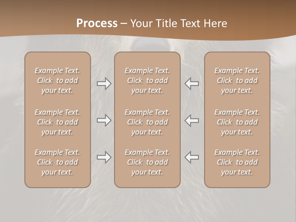 A Brown Bear Standing In Front Of A Mountain PowerPoint Template
