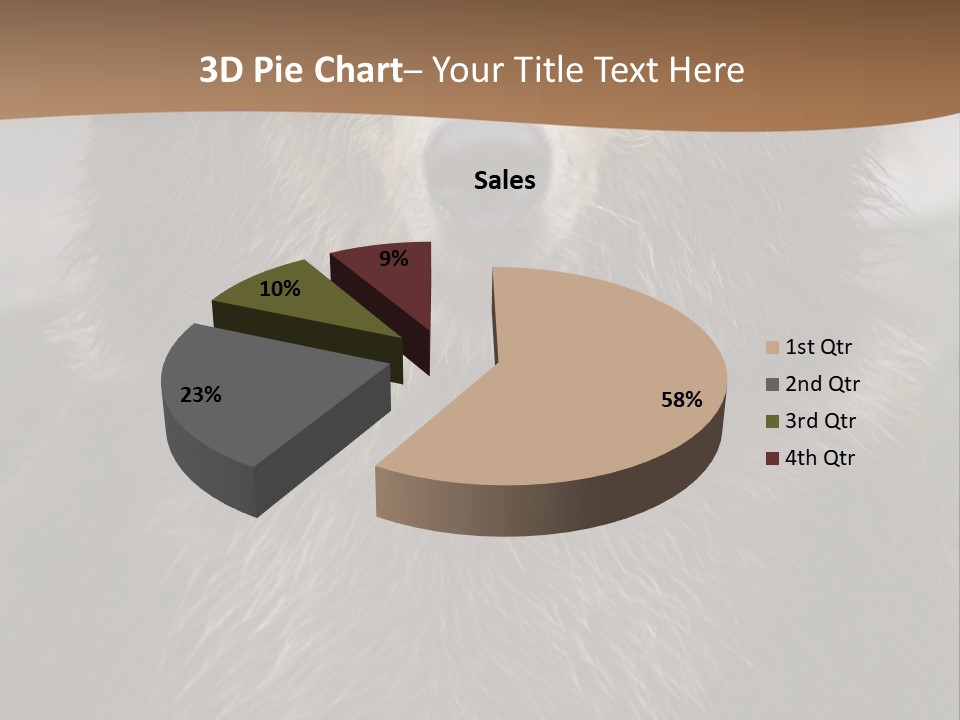 A Brown Bear Standing In Front Of A Mountain PowerPoint Template