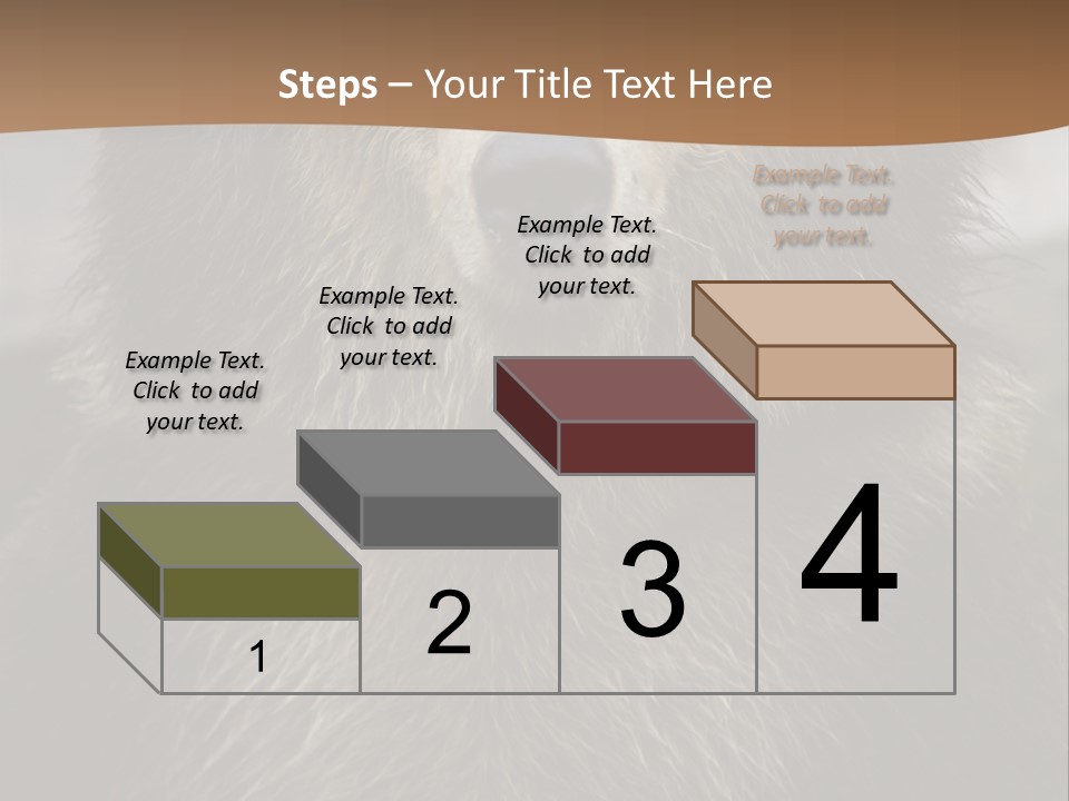 A Brown Bear Standing In Front Of A Mountain PowerPoint Template