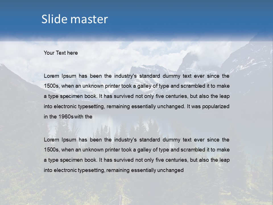 A Scenic View Of A Lake Surrounded By Mountains PowerPoint Template