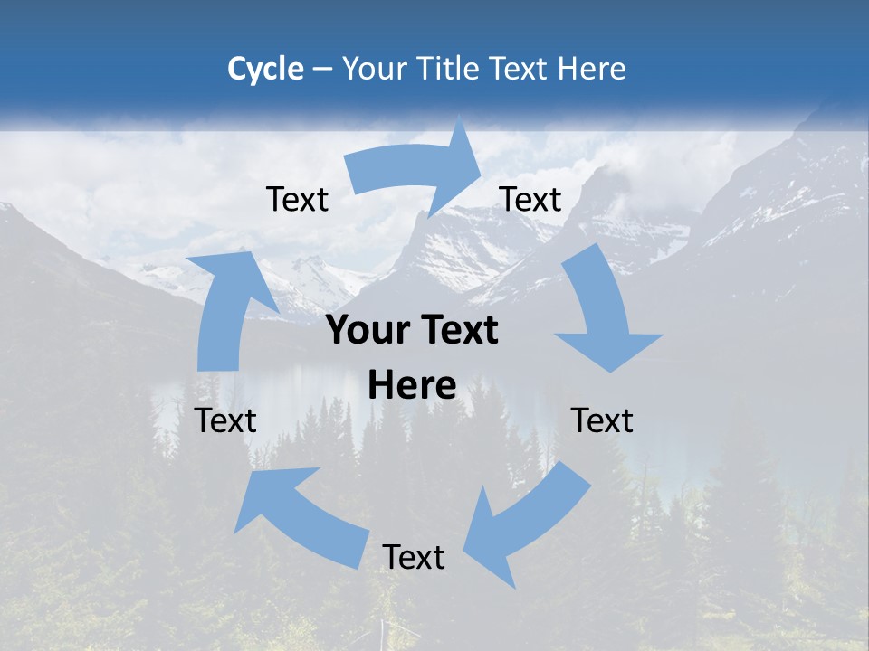 A Scenic View Of A Lake Surrounded By Mountains PowerPoint Template