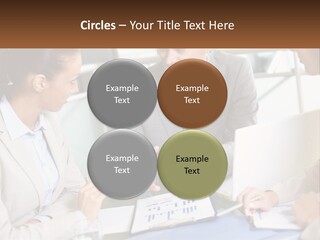 A Group Of People Sitting Around A Table Talking PowerPoint Template