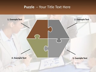 A Group Of People Sitting Around A Table Talking PowerPoint Template