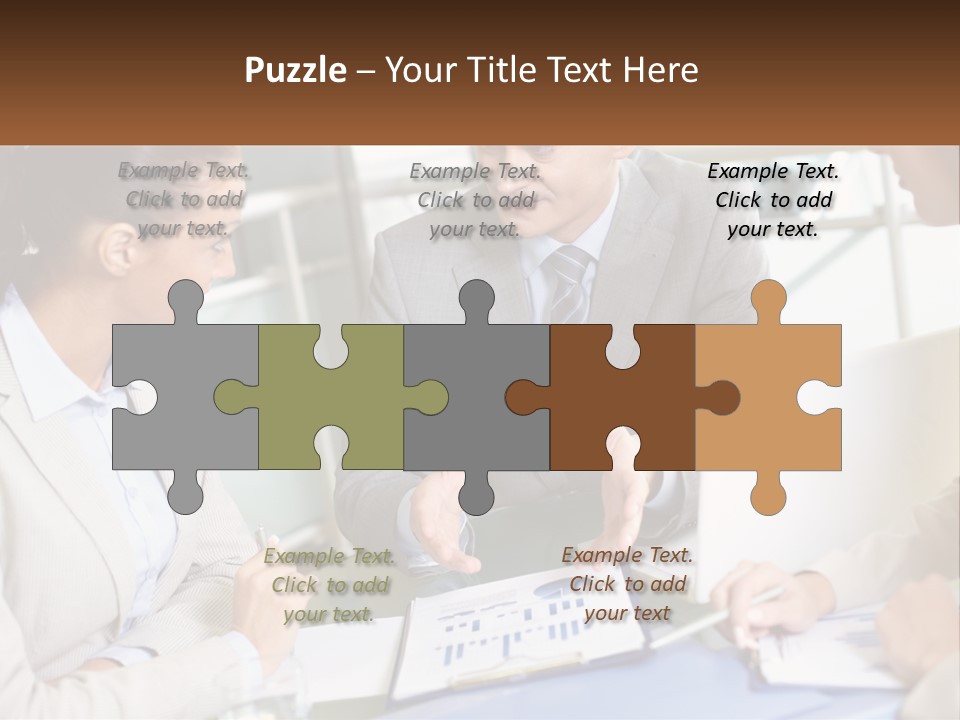 A Group Of People Sitting Around A Table Talking PowerPoint Template