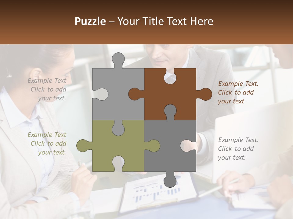 A Group Of People Sitting Around A Table Talking PowerPoint Template