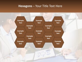 A Group Of People Sitting Around A Table Talking PowerPoint Template