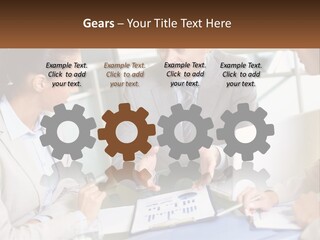 A Group Of People Sitting Around A Table Talking PowerPoint Template