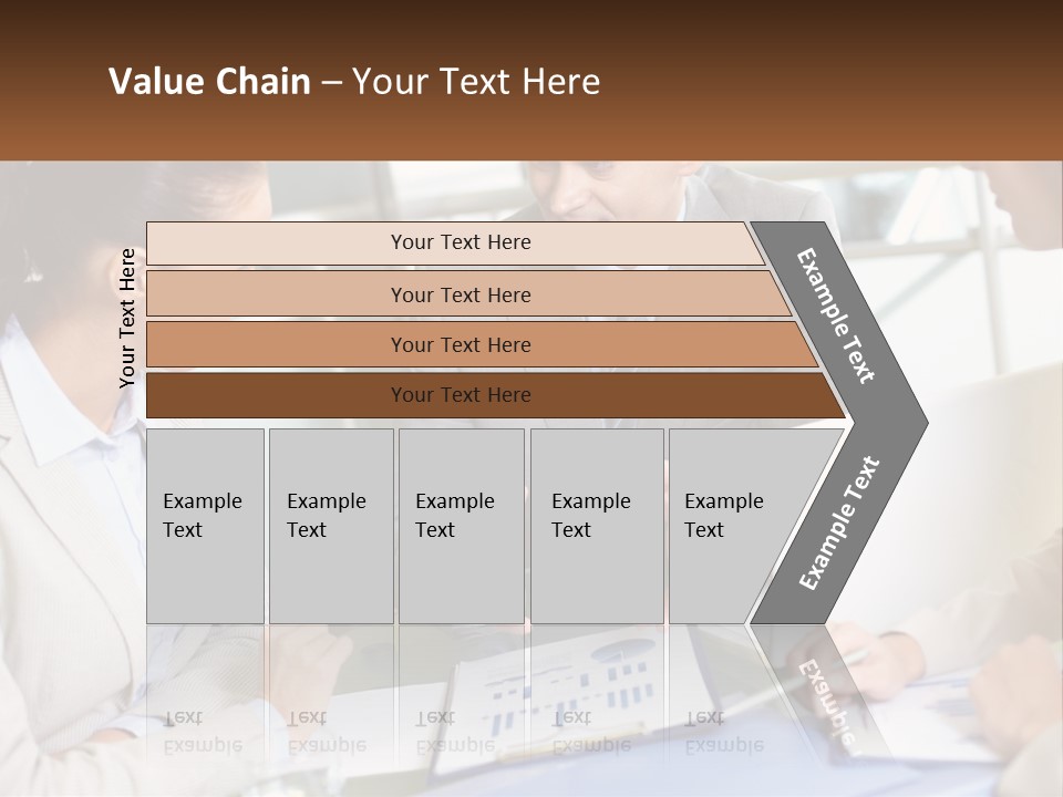A Group Of People Sitting Around A Table Talking PowerPoint Template