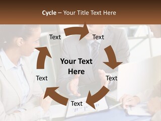 A Group Of People Sitting Around A Table Talking PowerPoint Template