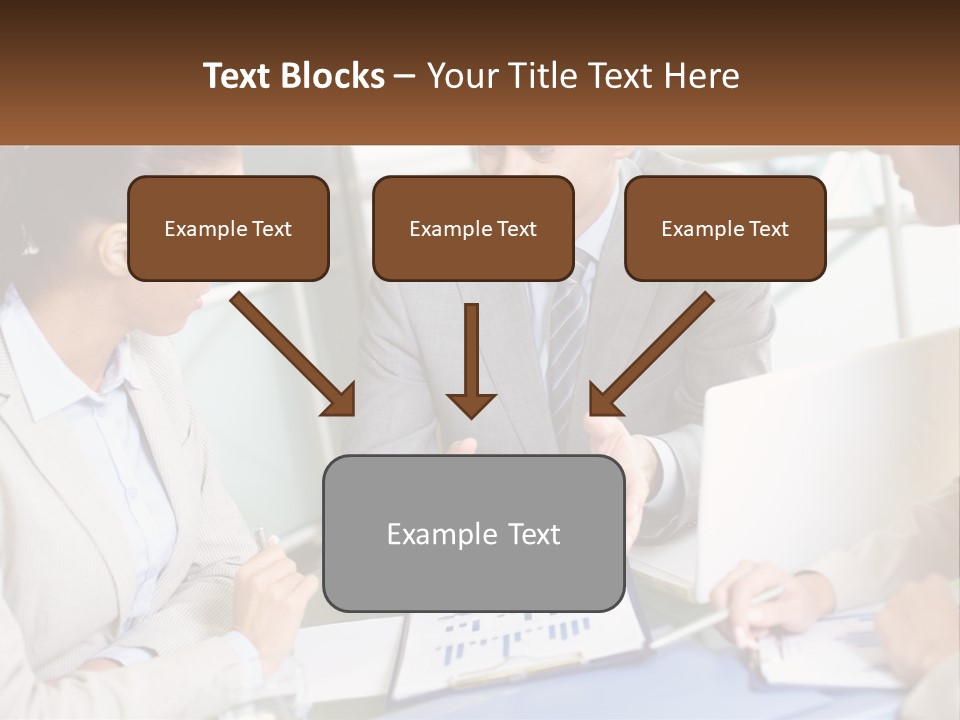 A Group Of People Sitting Around A Table Talking PowerPoint Template