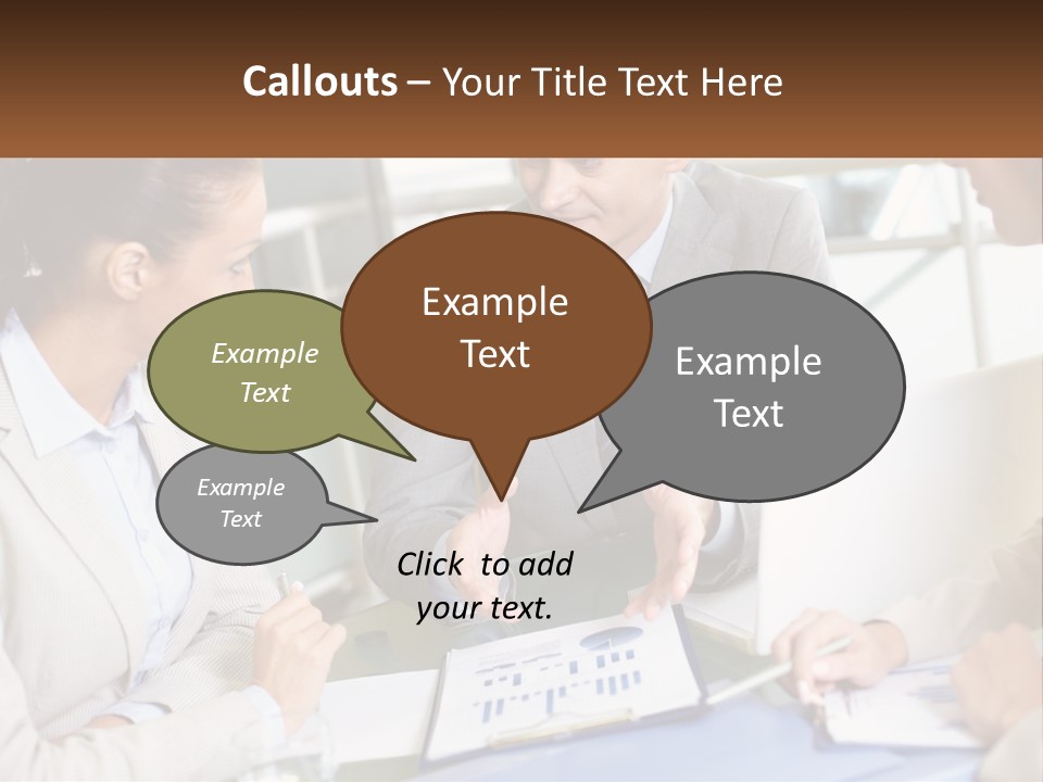 A Group Of People Sitting Around A Table Talking PowerPoint Template