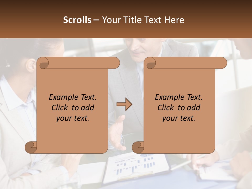A Group Of People Sitting Around A Table Talking PowerPoint Template