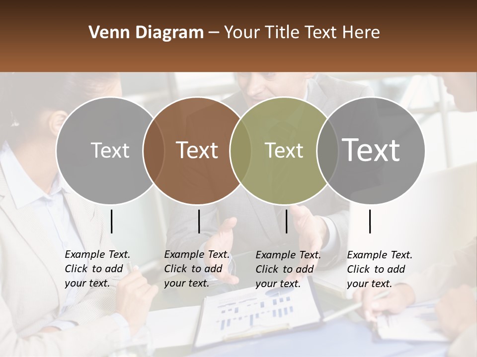 A Group Of People Sitting Around A Table Talking PowerPoint Template