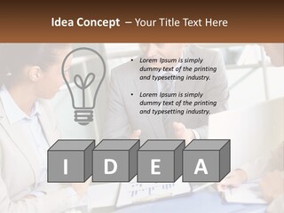 A Group Of People Sitting Around A Table Talking PowerPoint Template