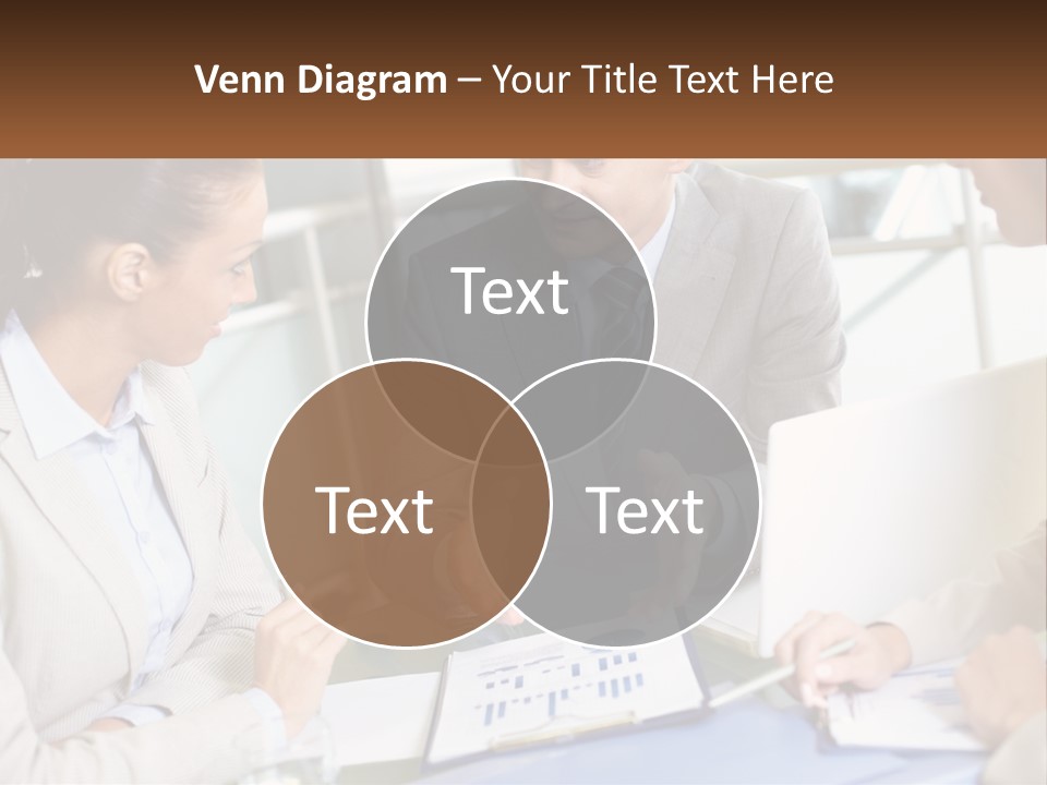 A Group Of People Sitting Around A Table Talking PowerPoint Template