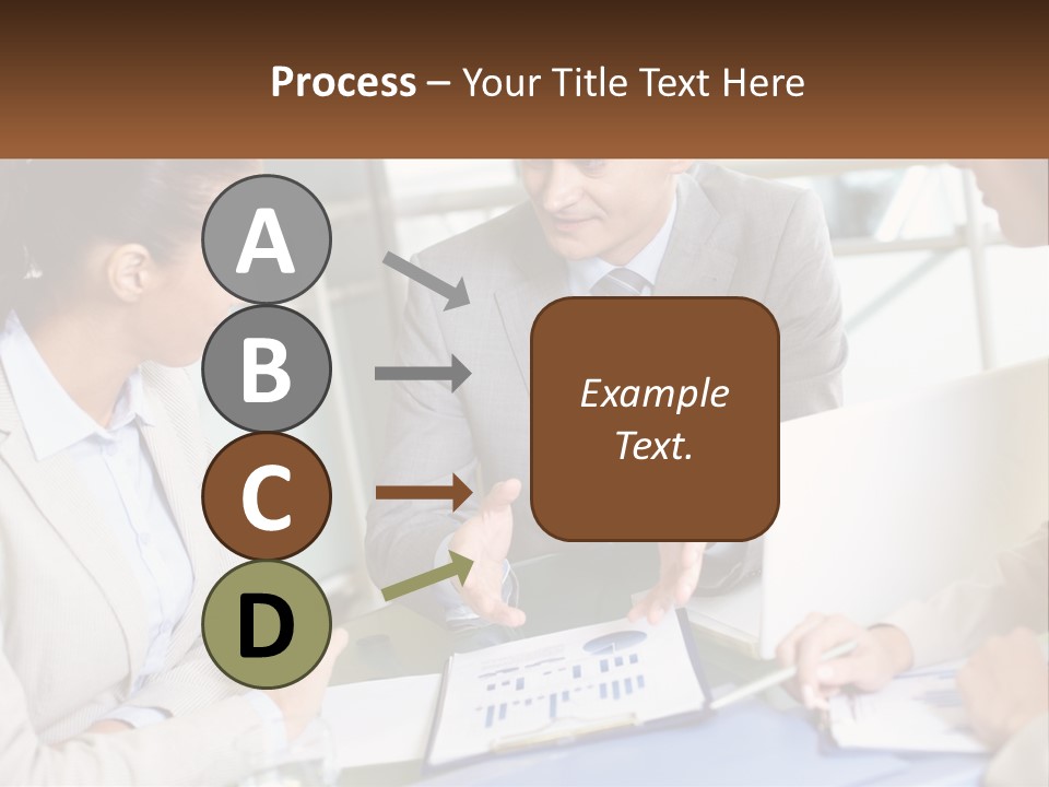 A Group Of People Sitting Around A Table Talking PowerPoint Template