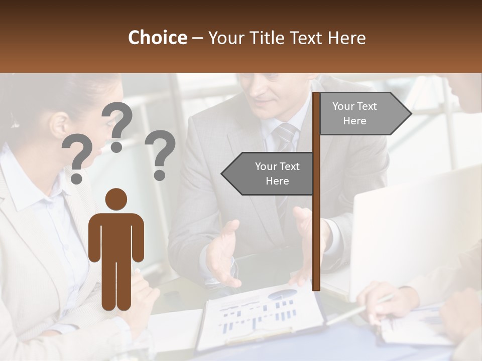 A Group Of People Sitting Around A Table Talking PowerPoint Template