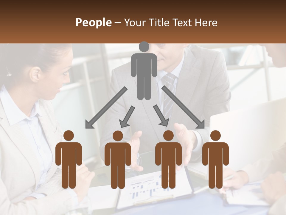 A Group Of People Sitting Around A Table Talking PowerPoint Template