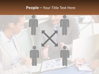 A Group Of People Sitting Around A Table Talking PowerPoint Template