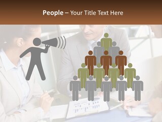 A Group Of People Sitting Around A Table Talking PowerPoint Template