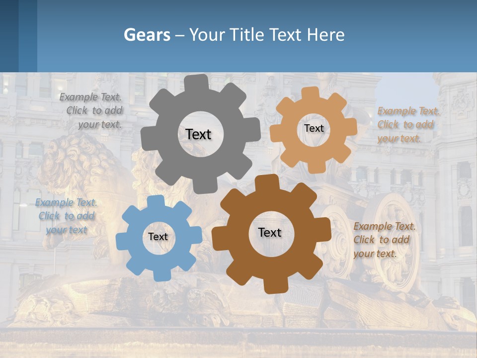 A Large Building With A Fountain And Statues In Front Of It PowerPoint Template