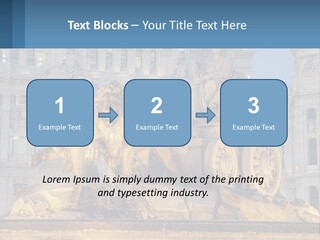 A Large Building With A Fountain And Statues In Front Of It PowerPoint Template