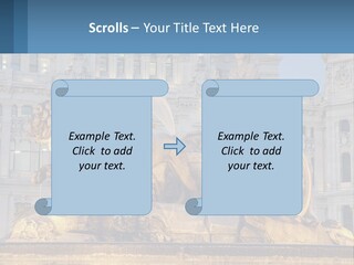 A Large Building With A Fountain And Statues In Front Of It PowerPoint Template