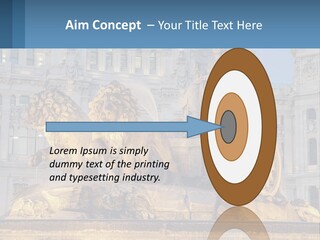 A Large Building With A Fountain And Statues In Front Of It PowerPoint Template