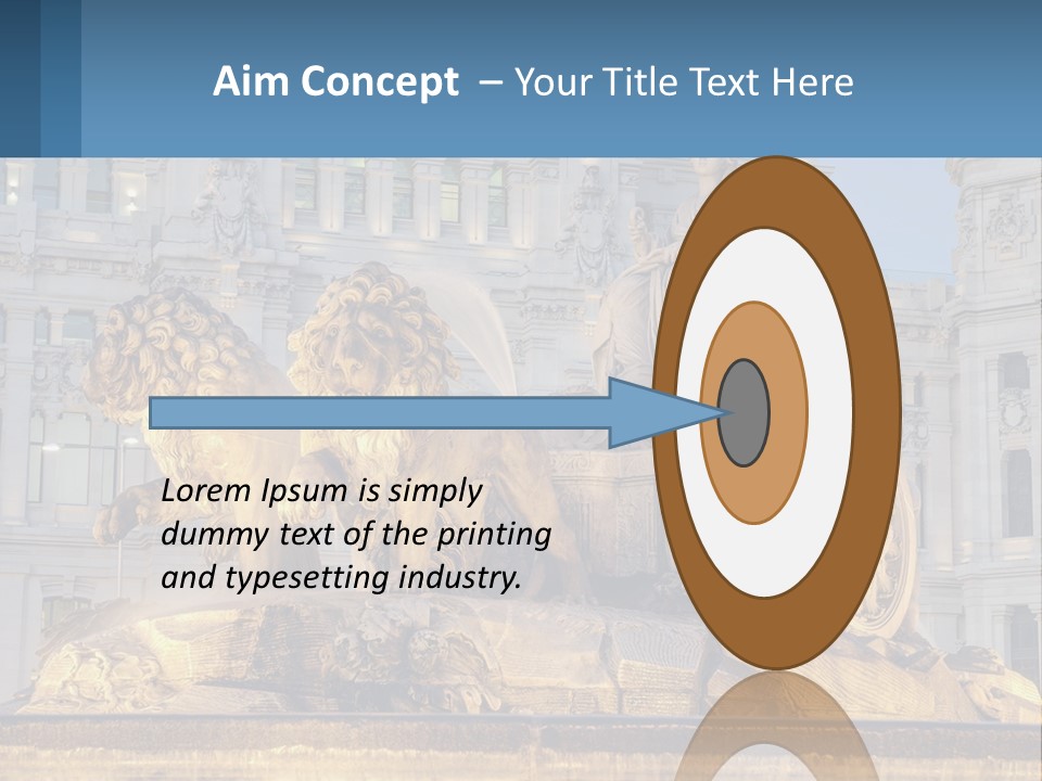 A Large Building With A Fountain And Statues In Front Of It PowerPoint Template