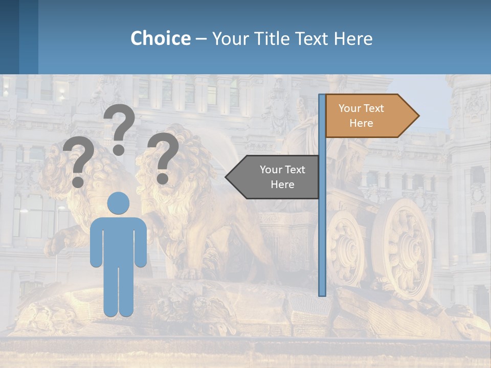 A Large Building With A Fountain And Statues In Front Of It PowerPoint Template