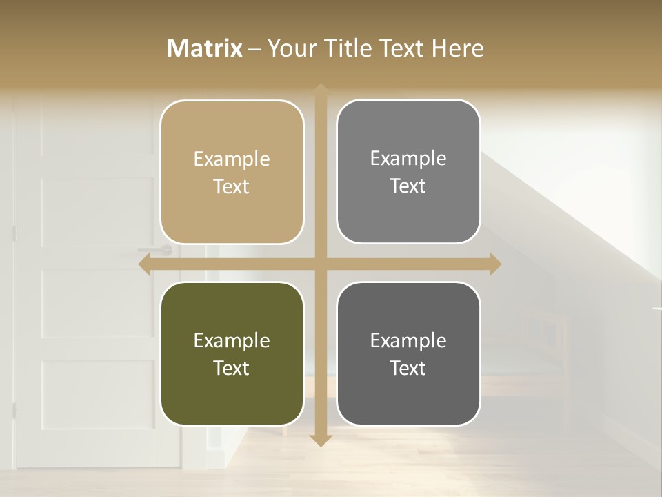 A Room With A Bed And A Door In It PowerPoint Template