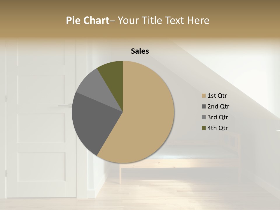 A Room With A Bed And A Door In It PowerPoint Template