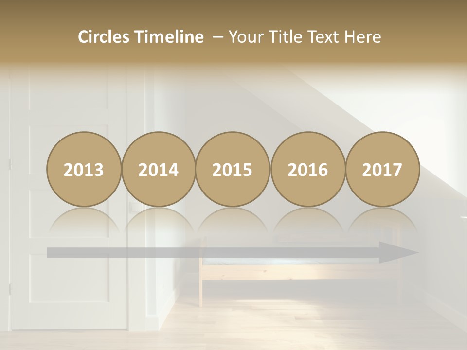 A Room With A Bed And A Door In It PowerPoint Template