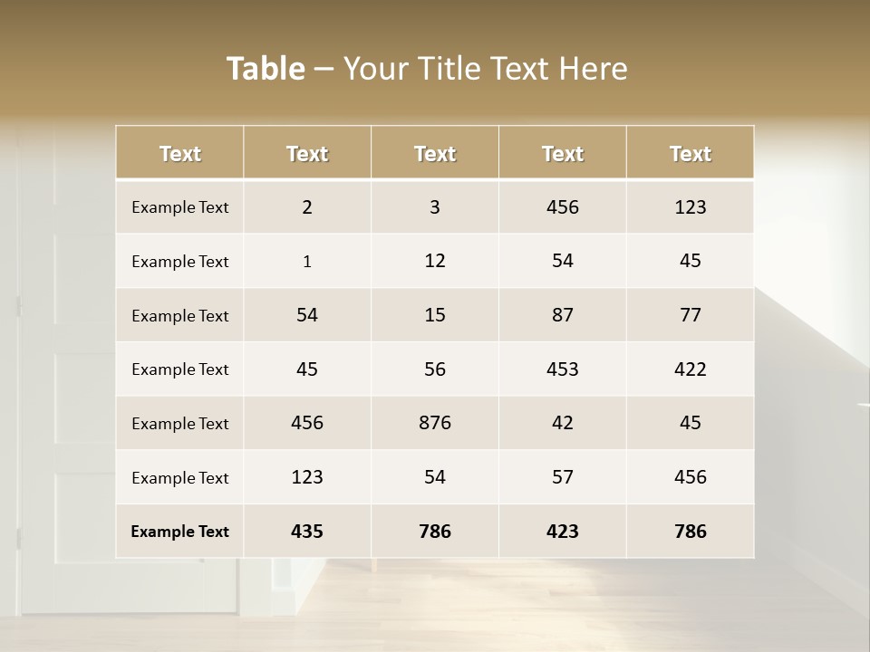 A Room With A Bed And A Door In It PowerPoint Template