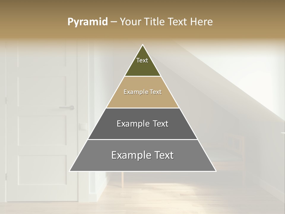 A Room With A Bed And A Door In It PowerPoint Template