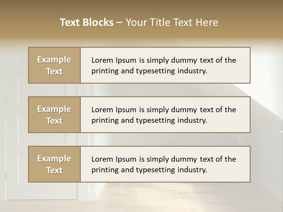 A Room With A Bed And A Door In It PowerPoint Template