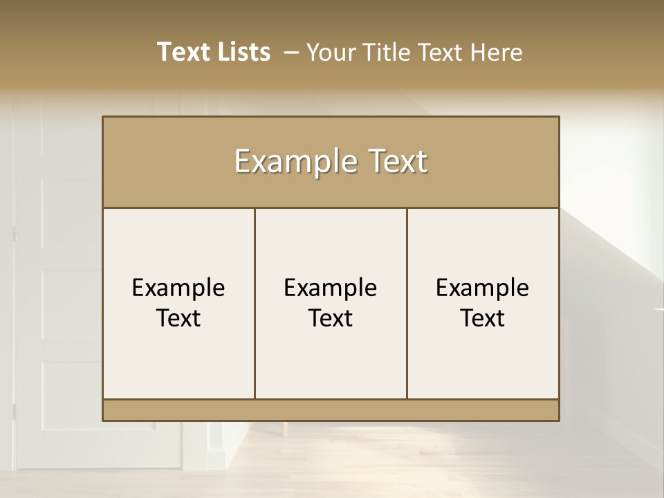 A Room With A Bed And A Door In It PowerPoint Template