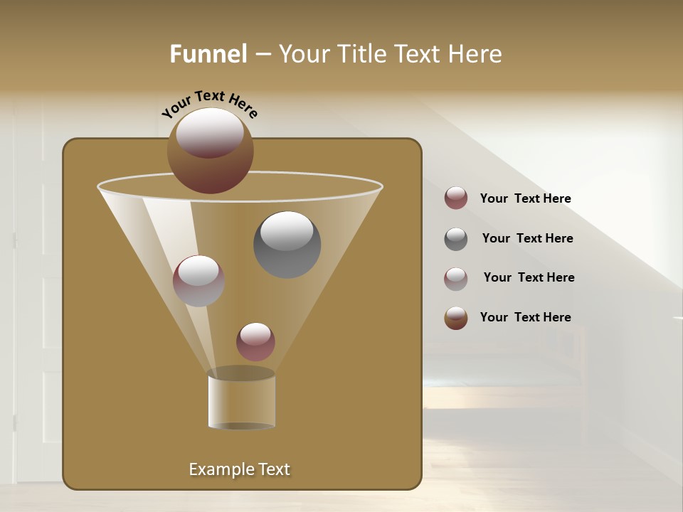 A Room With A Bed And A Door In It PowerPoint Template