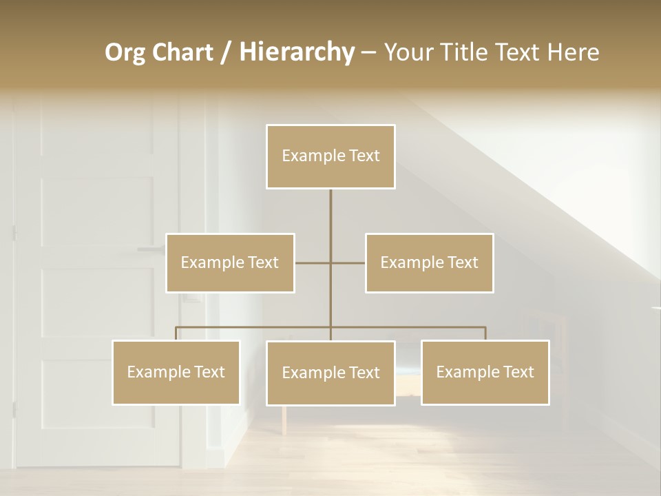 A Room With A Bed And A Door In It PowerPoint Template