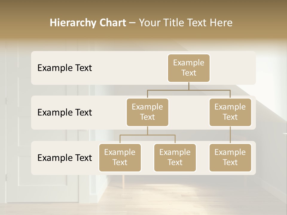 A Room With A Bed And A Door In It PowerPoint Template