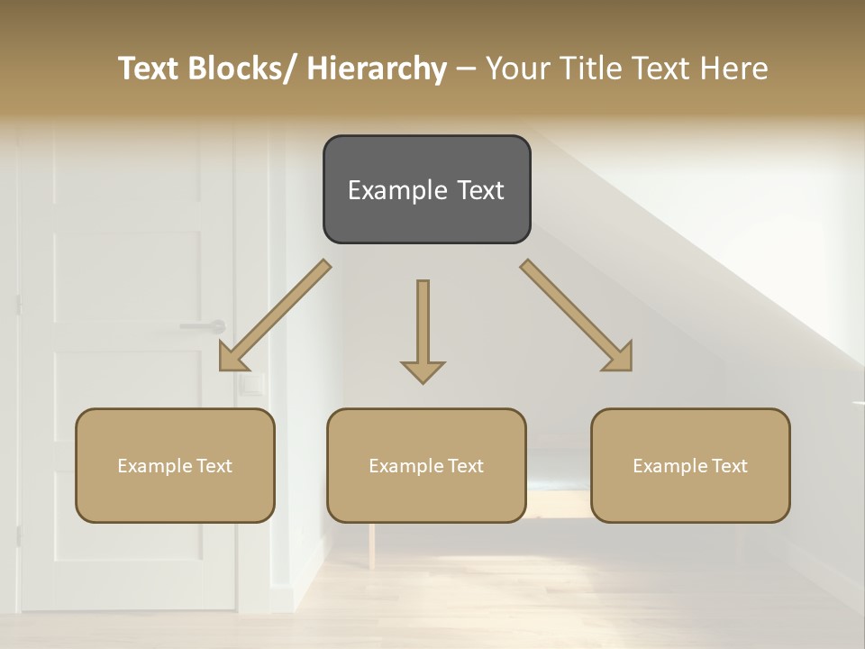 A Room With A Bed And A Door In It PowerPoint Template