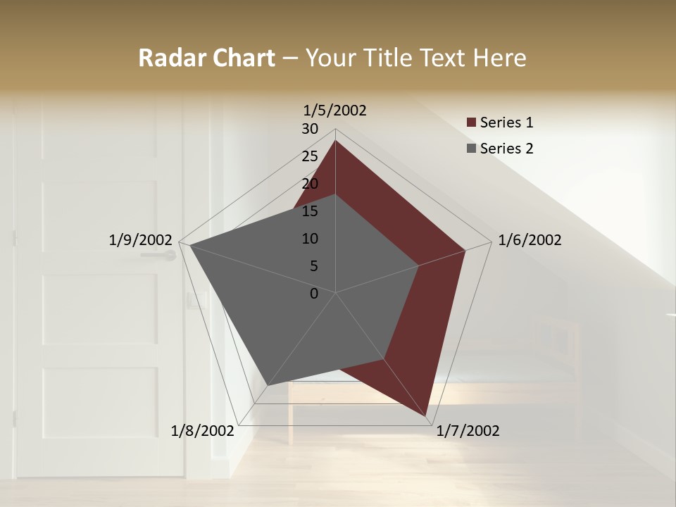 A Room With A Bed And A Door In It PowerPoint Template